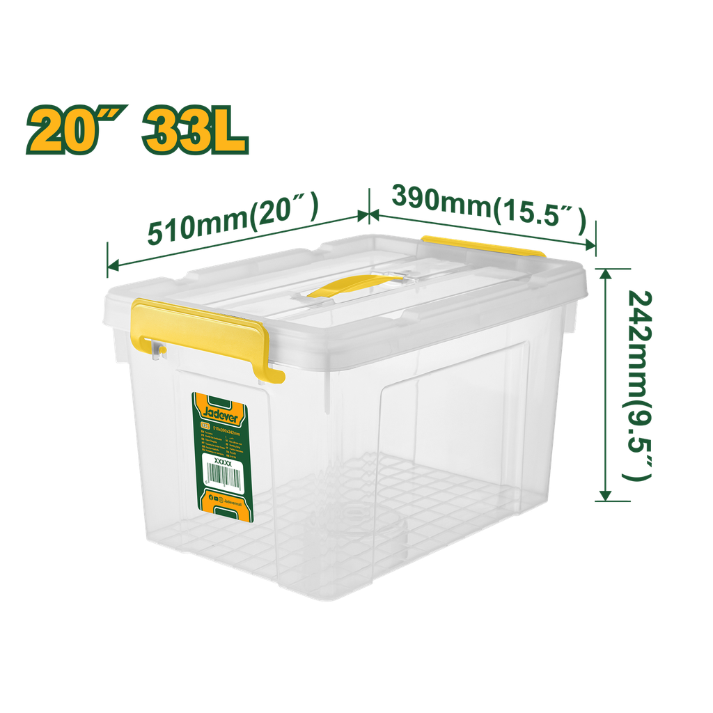 20"X33L Transparent Plastic storage box