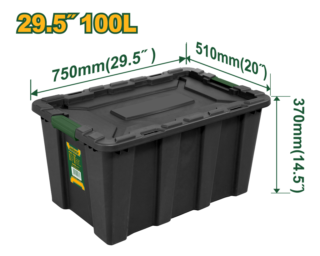 Conteneur de stockage en plastique 29,5" X100L
