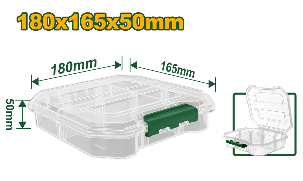 Transparent organizer (7"X6-1/2"X2")
