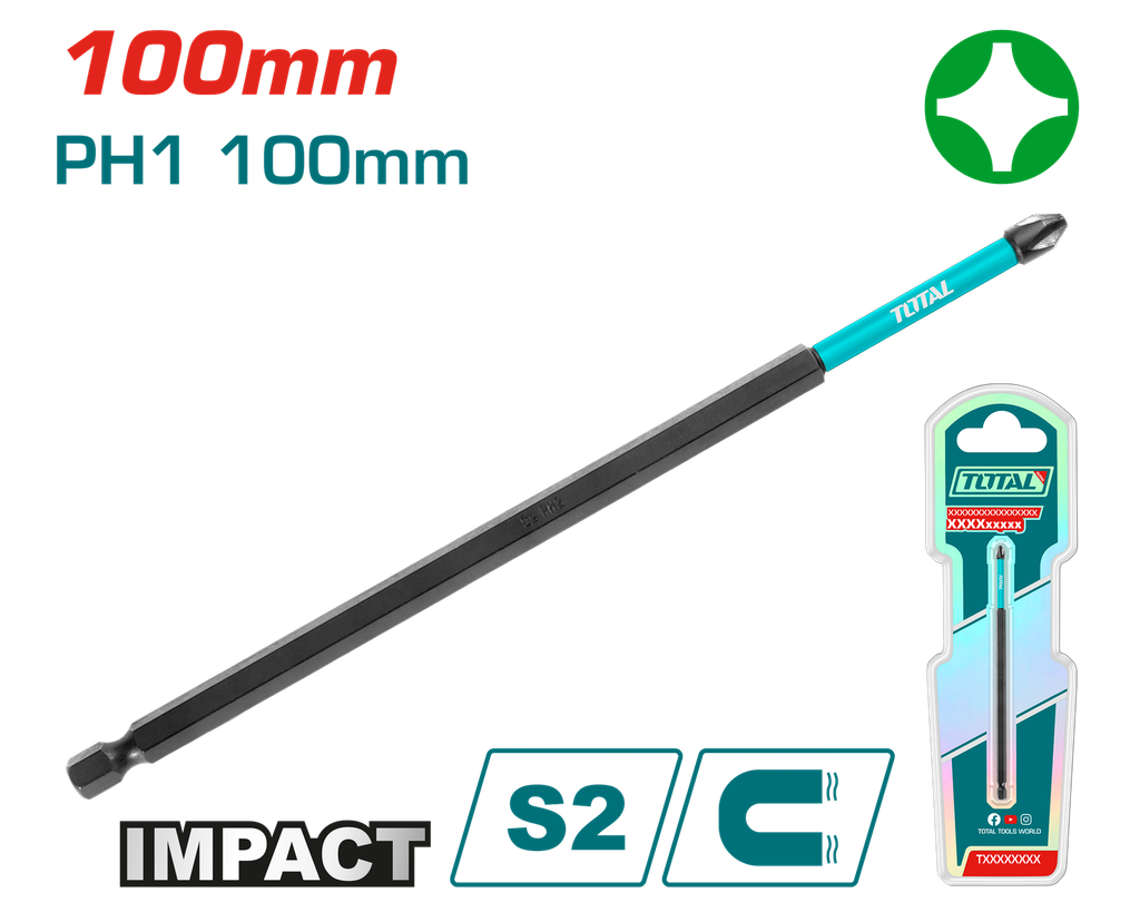 PH1X4" Impact screwdriver bit