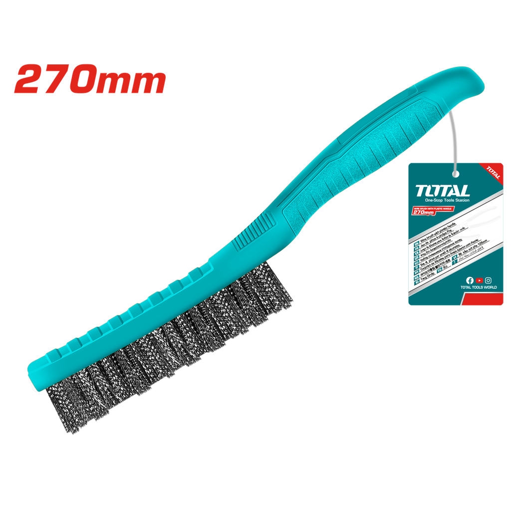 Brosse métallique en acier 11" (5 rangées)