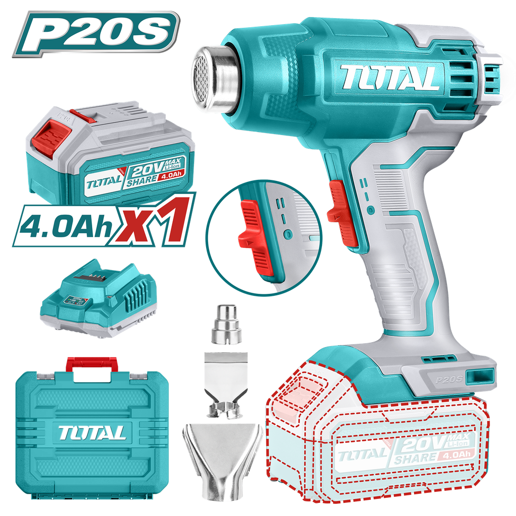 20V Cordless Heat Gun (1 Battery+1Charger)