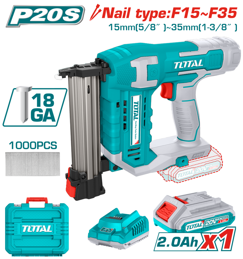 20VX1-3/8" Cordless Brad Nailer kit(1 Battery+1Charger)