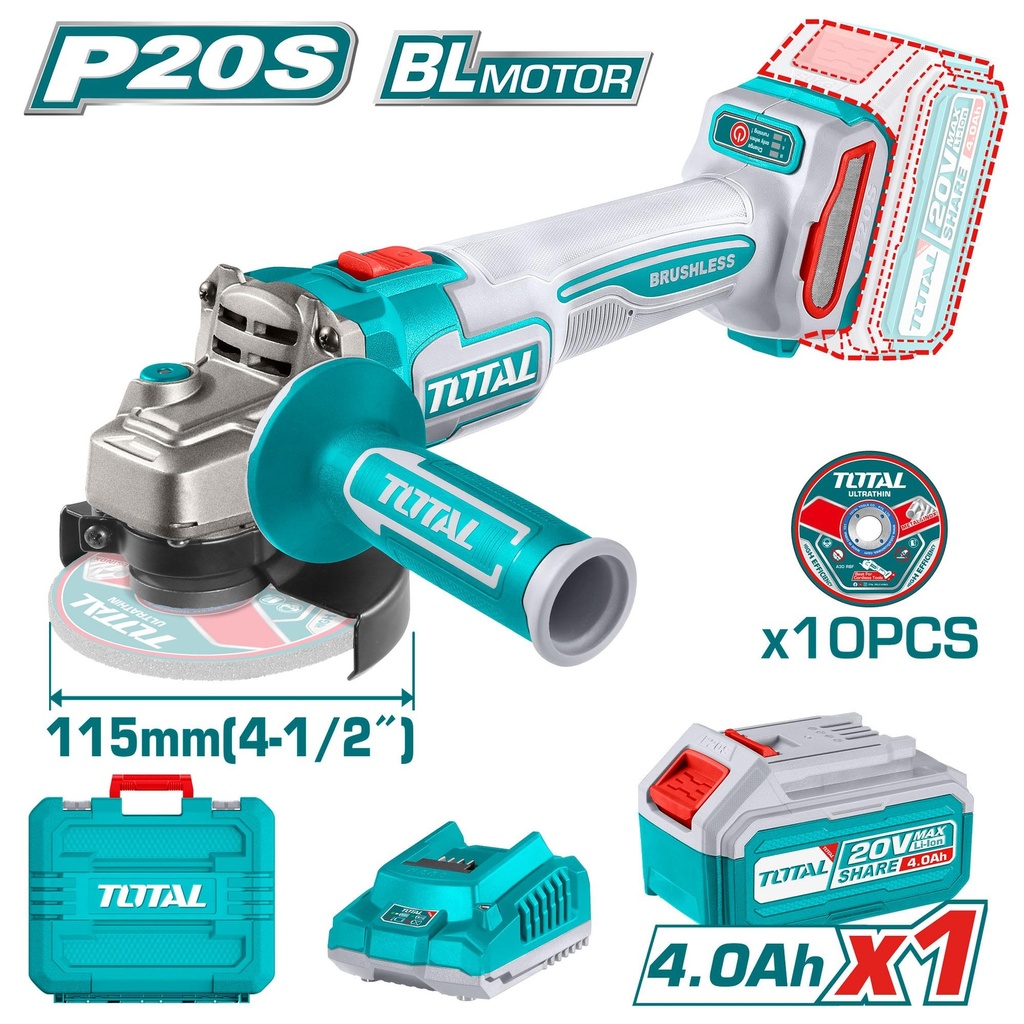 20VX4-1/2" Cordless angle grinder kit(1Battery+1Chager)