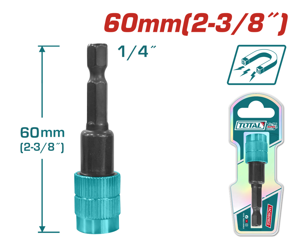 2-3/8" Screwdriver bit holder with release