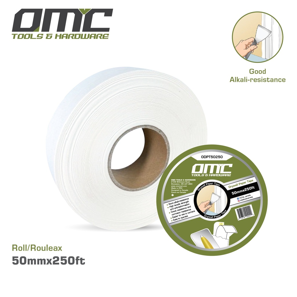 2"(50mm)x250ft Drywall paper tape