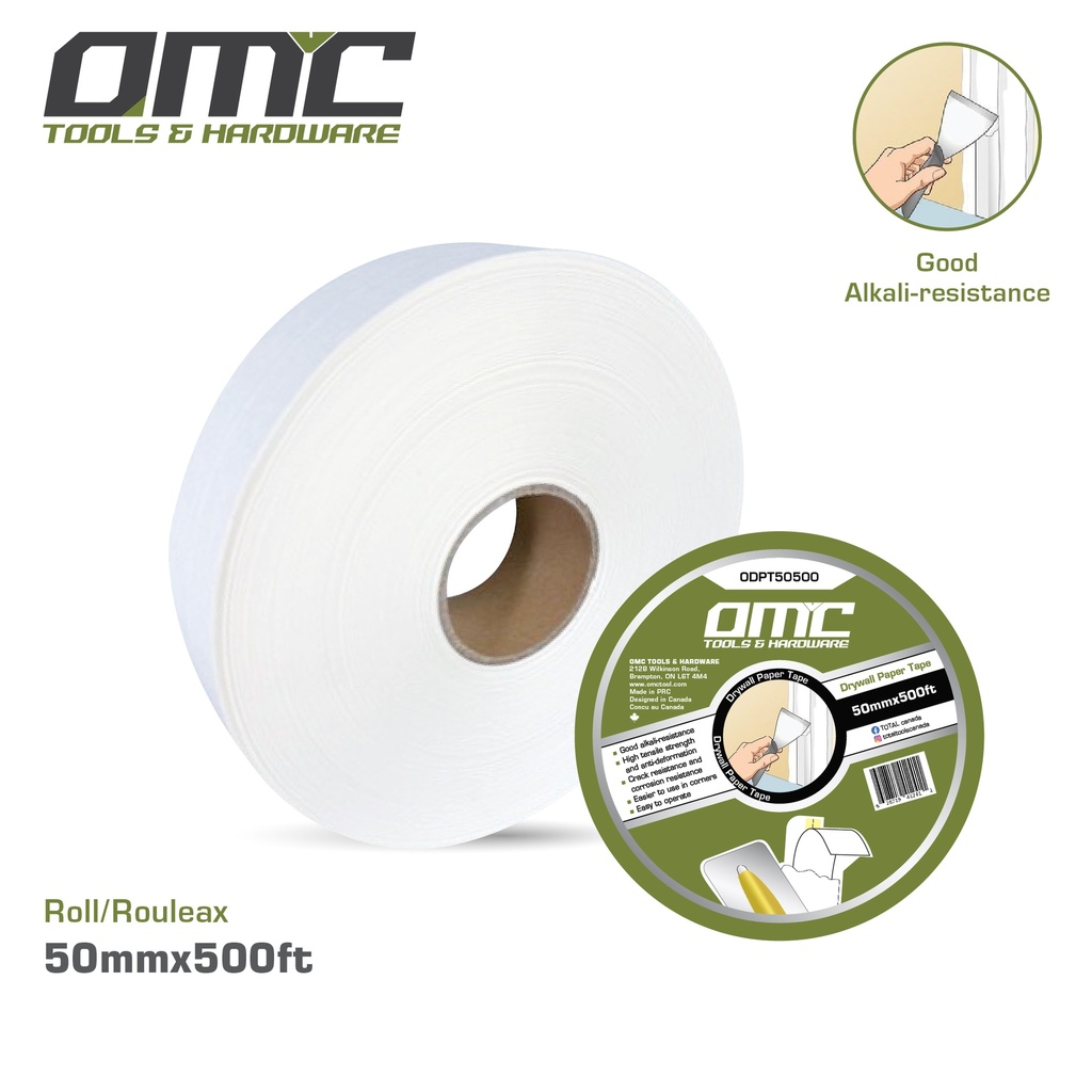 2"(50mm)x500ft Drywall paper tape