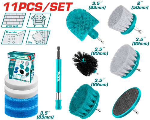 Ensemble de 11 brosses de nettoyage