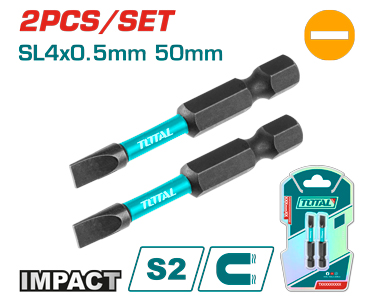 2PCS SL4X0.5mmX50mm  Impact screwdriver bits set