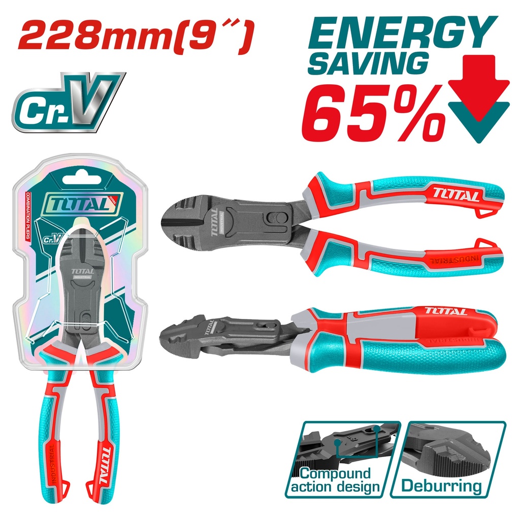 9" Energy Saving Compound action diagonal cutting plier