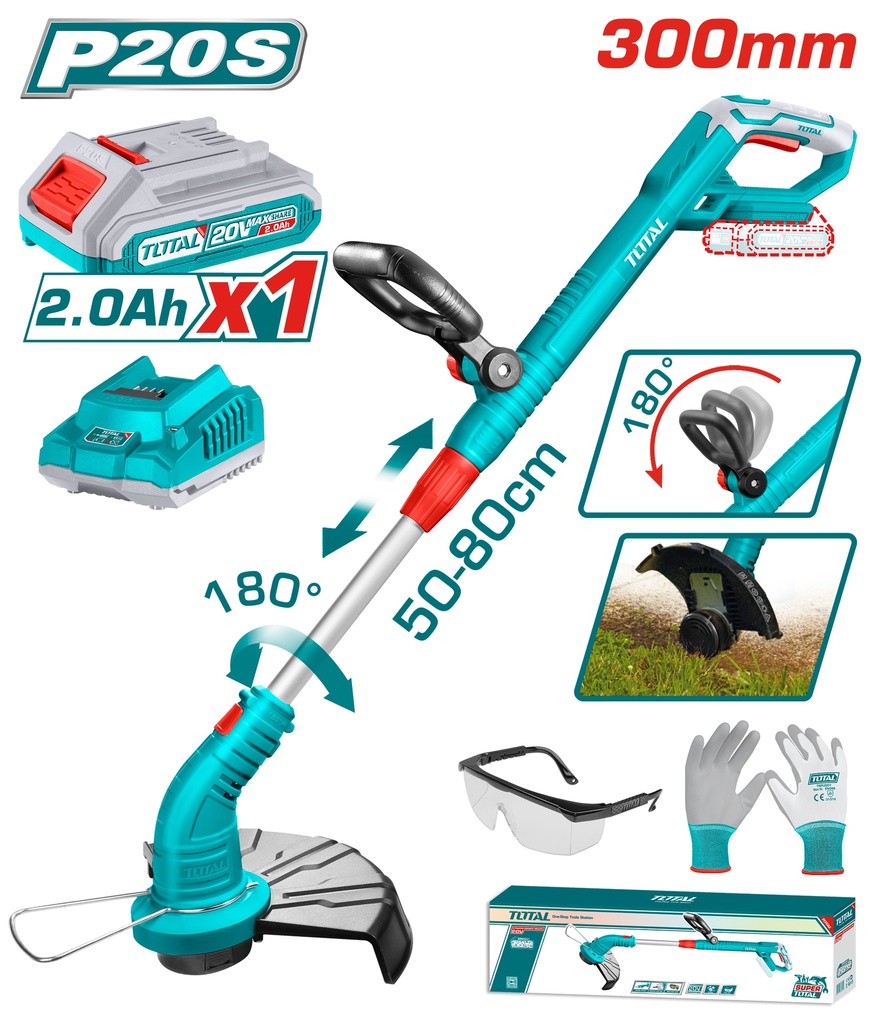 20VX2.0AH  Lithium-Ion grass trimmer Combo 1Battery+1Charger
