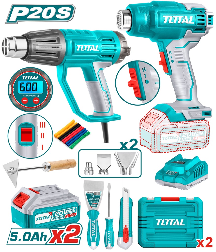 20v décapeur thermique ensemble kit