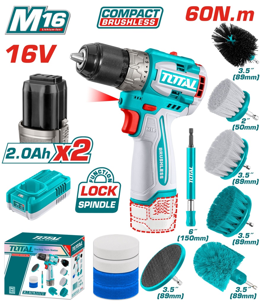 16V Compact brushless cordless drill Combo