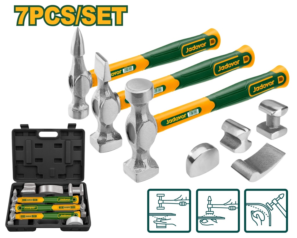 7 Pcs Body and fender hammer set