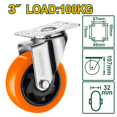 3"X220lb Swivel caster wheel