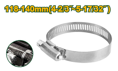 4 2/3 - 5 17/32 in. collier de serrage en acier inoxydable