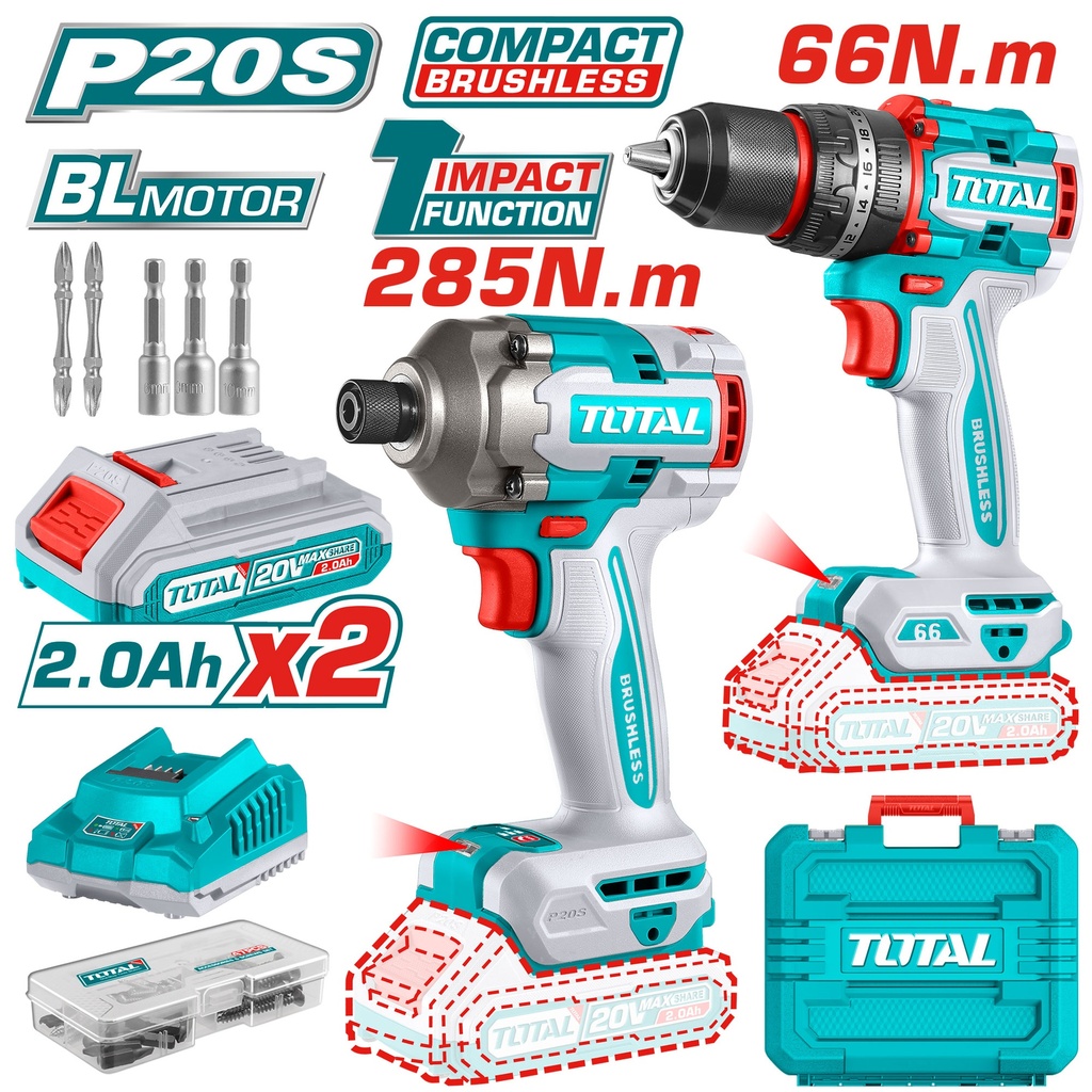 20V Cordless Brushless 2-Pc. Combo Kit