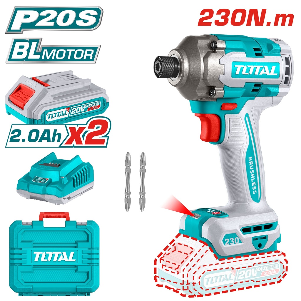 20VX2AH  Lithium-Ion impact driver Combo 2 Batteries+1 Charger