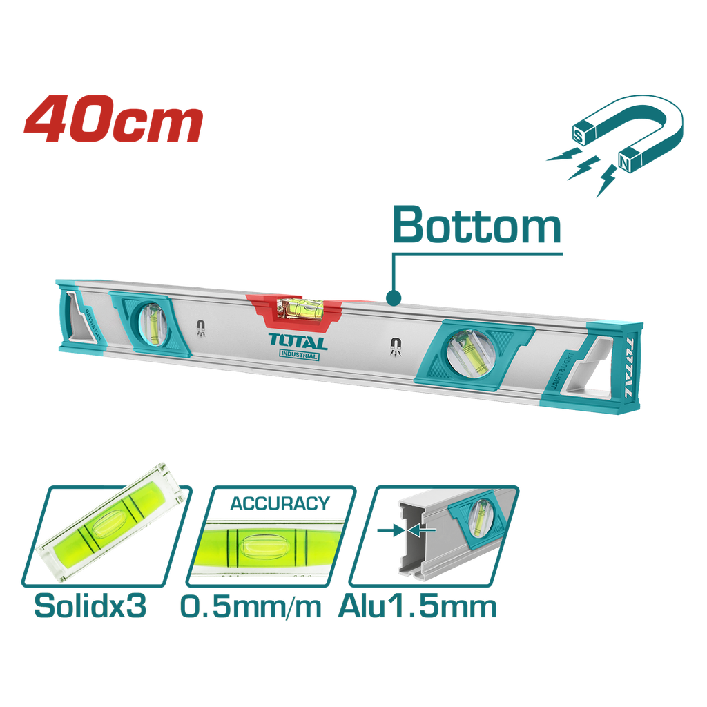 16" Spirit level with powerful magnets