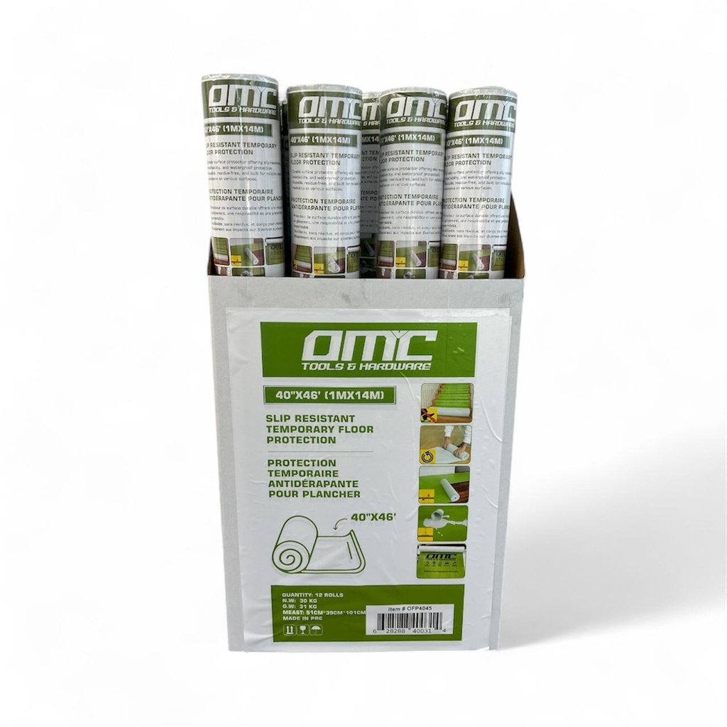 Protection temporaire antidérapante pour plancher (40" x 45')