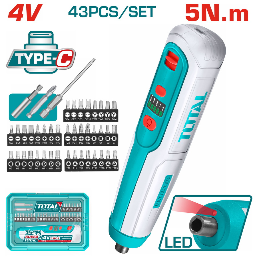 4V Lithium-Ion cordless screwdriver