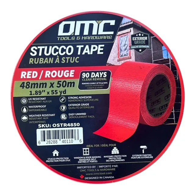 2"x60 YDS (48MMx55M) Red Stucco Tape