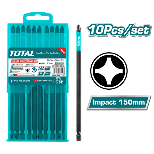 [TACIM16PH263] Ph2x6" 10pcs embout de tournevis à choc
