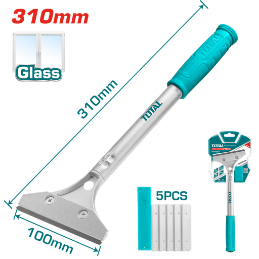 [THT183201] 12" Metal scraper with 5PCS extra blades