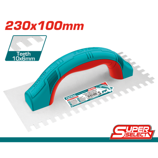 [THTT952316] 9"X4" Plastering trowel with teeth