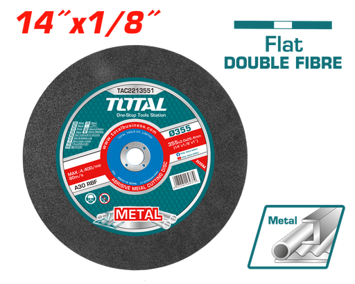 [TAC2213551] 14"x1/8"x1" disque à tronçonner métal(double fiber)