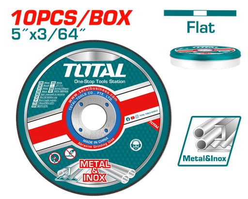 [TAC2211255] Jeu de 10 disques à tronçonner en métal 5" X3/64" X7/8"