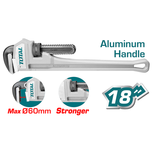 [THTAL17186] 18" clé à griffe manche aluminium