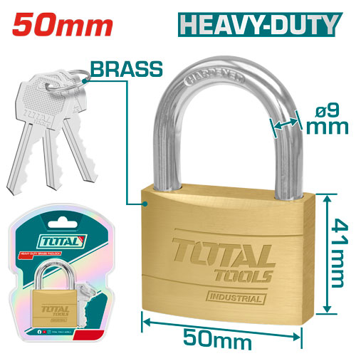 [TLK32502] 2"(50MM) Heavy duty brass padlock
