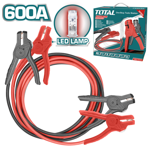 [PBCA16008L] 600AMP Booster cable with lamp