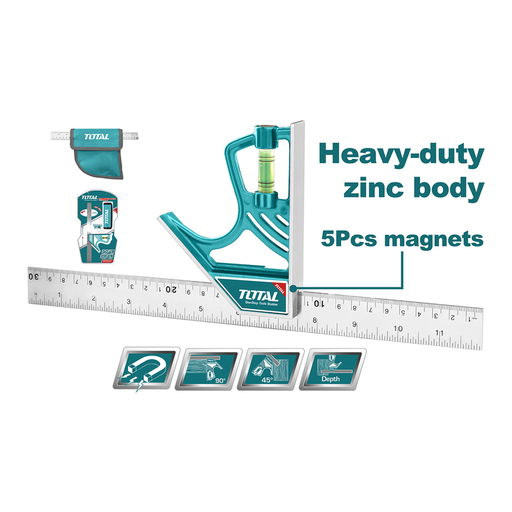 [TMT653005] 12" Magnetic lock combination square
