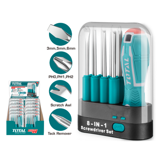 [THT250906] 9 pcs Interchangeable screwdriver set