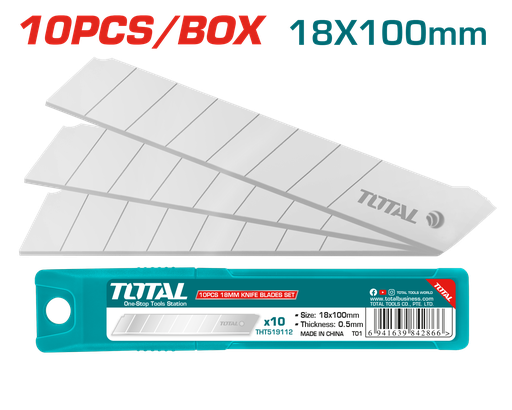 [THT519112] 10 pcs 18mm jeu de lames de couteau