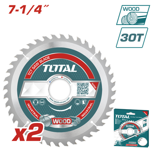 [TAC231410] 2PCS TCT saw blade 7-1/4" 30T for wood