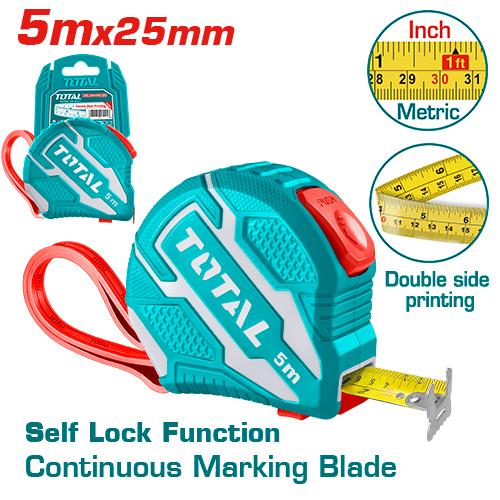 [TMT126252] 16'x1" Self lock Steel measuring tape