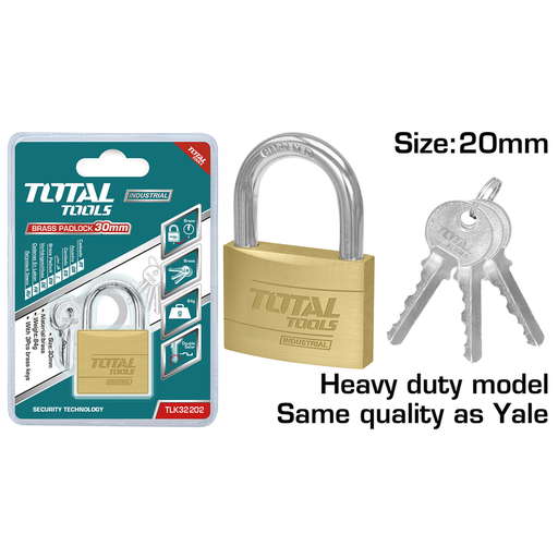 [TLK32202] 20 MM Heavy duty brass padlock