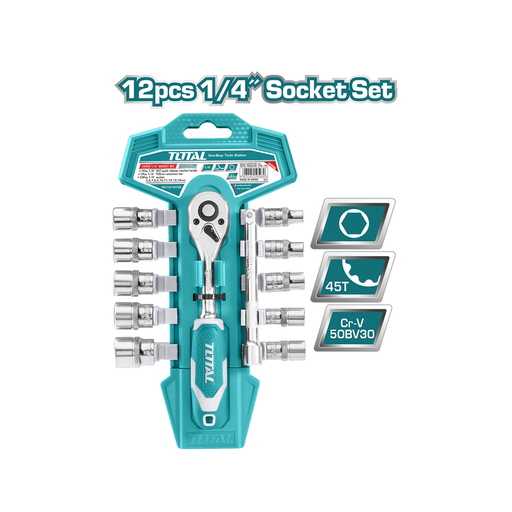 [THT14114126] 12Pcs 1/4" socket set