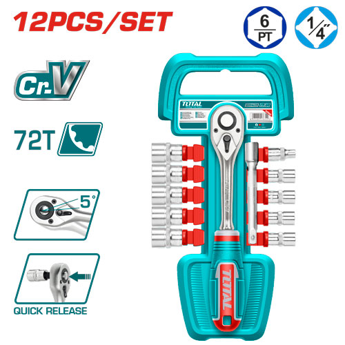 [THT14114126] 12Pcs 1/4" socket set