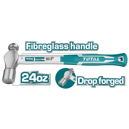[THT74246] 24Oz Ball pein hammer(Fiberglass Handle)