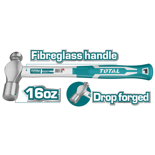 [THT74166] 16Oz Ball pein hammer(Fiberglass Handle)