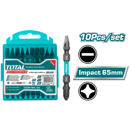 [TACIM16HL133] Ph2+sl6x2 1/2" embout de tournevis à choc