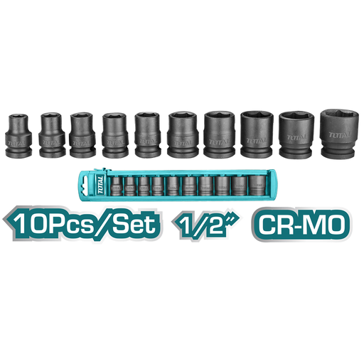 [THISTD12101] 10 Pcs 1/2" DR. Impact Socket Set