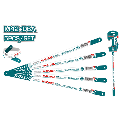 [THTKT57245] 5pcs bi-metal hacksaw blade set