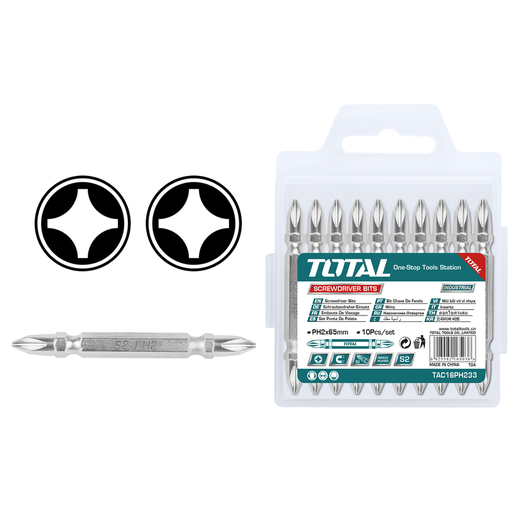 [TAC16PH233] Ph2x2 1/2" 10pcs screwdriver bit set