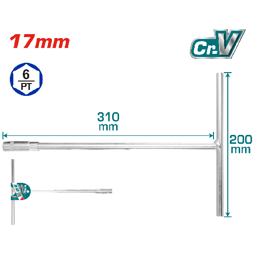 [THTSW1706] 17mm clé à douille en T