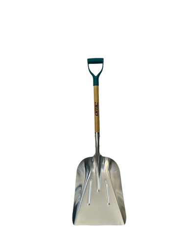 [OJDSE5326] Aluminum Grain Scoop Shovel Wooden D-Handle
